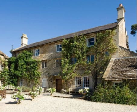 Exterior of main country house at Guyers House Hotel & Restaurant