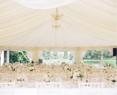 Outdoor gazebo for wedding ceremonies at Guyers House Hotel