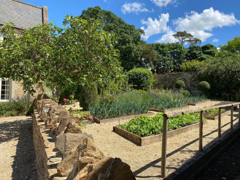 Walled gardens and allotment area at Guyers House